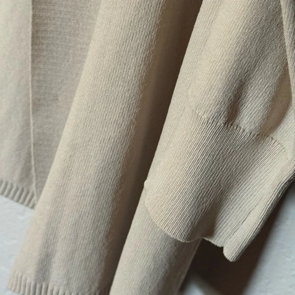 Beautiful Winter White Alfani open Front Long(er) Cardigan - Picture 4 of 5